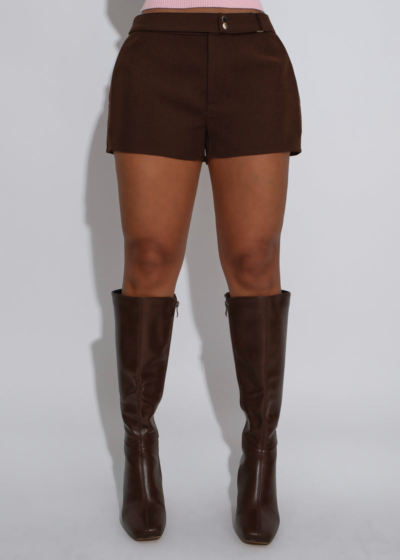 Sleek Form Short Brown