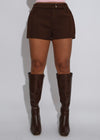 Sleek Form Short Brown