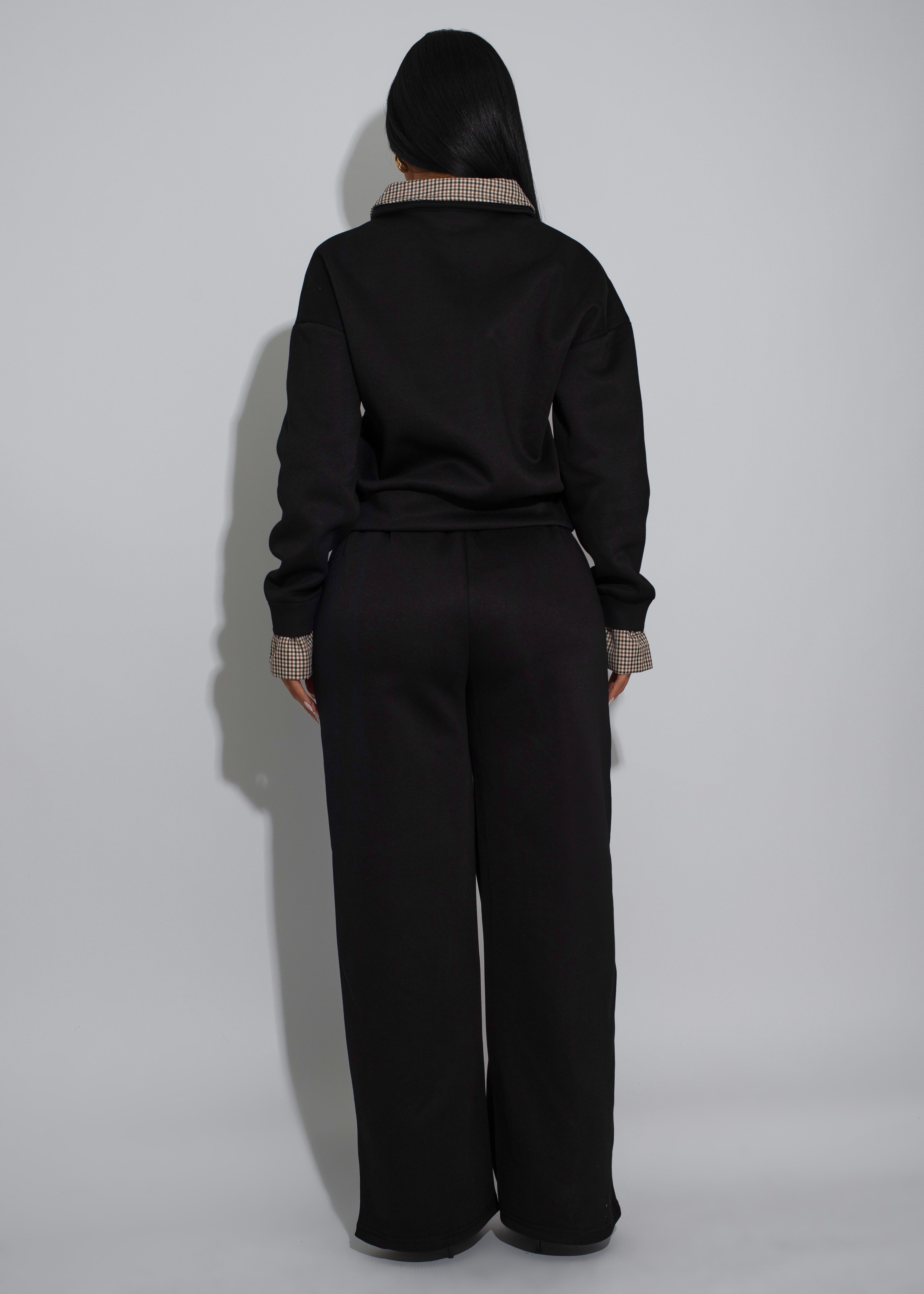 Checkmate Pant Set Black