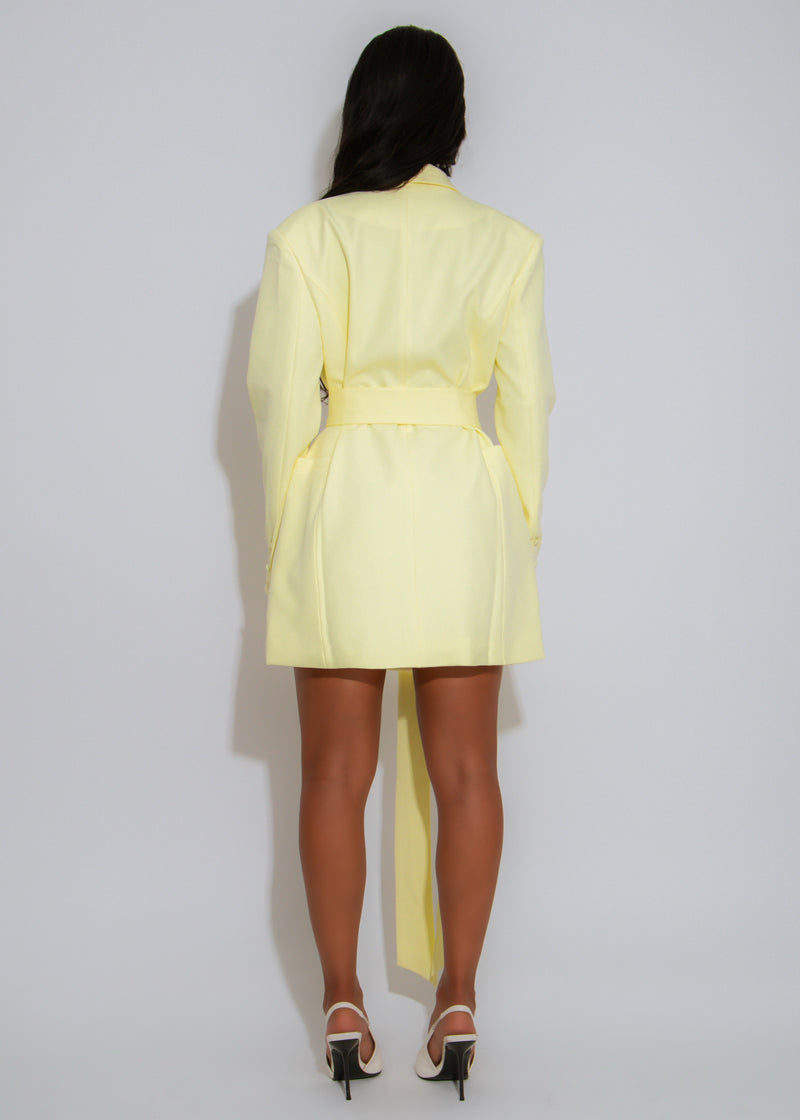 City Things Blazer Mini Dress Yellow