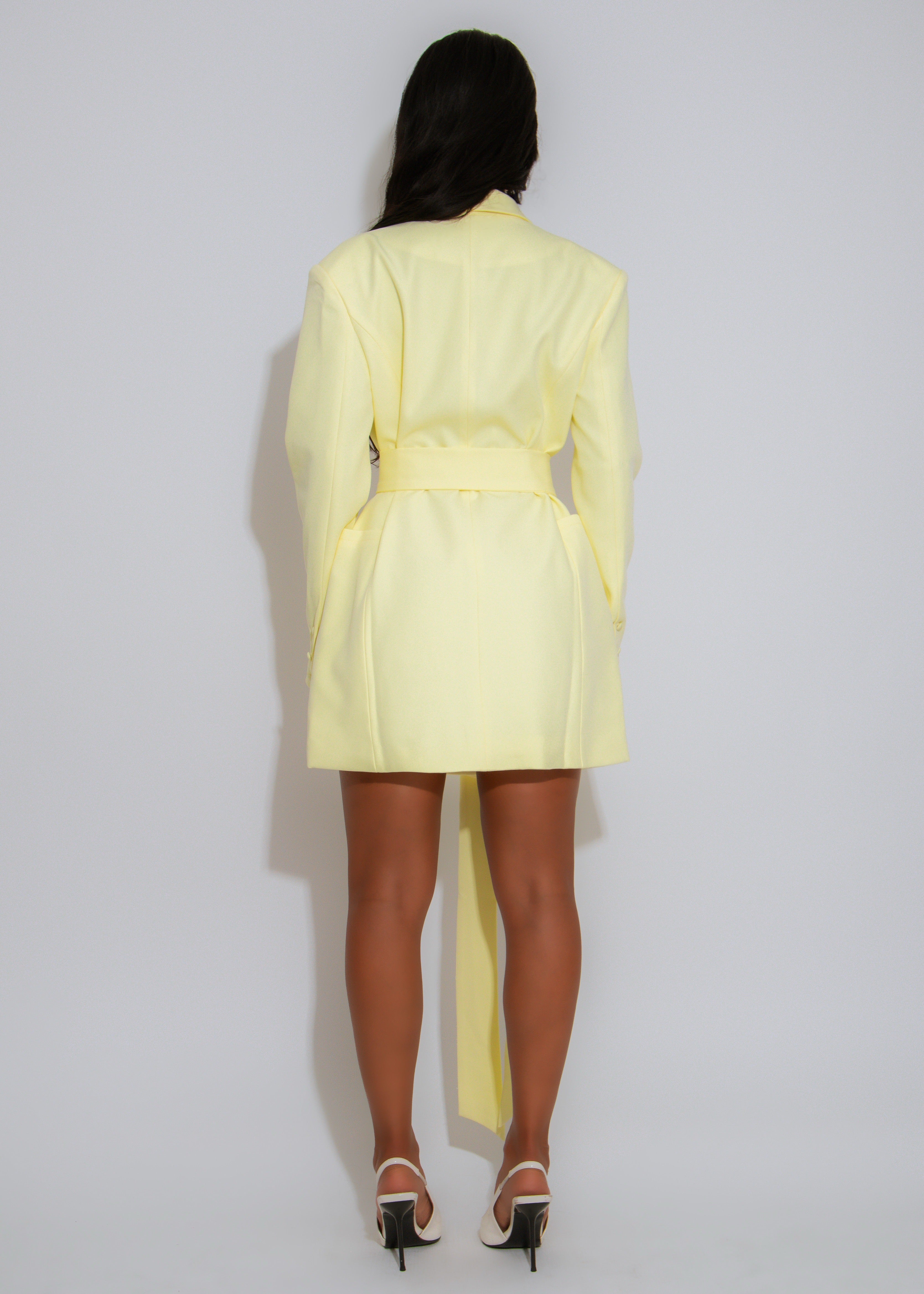 City Things Blazer Mini Dress Yellow