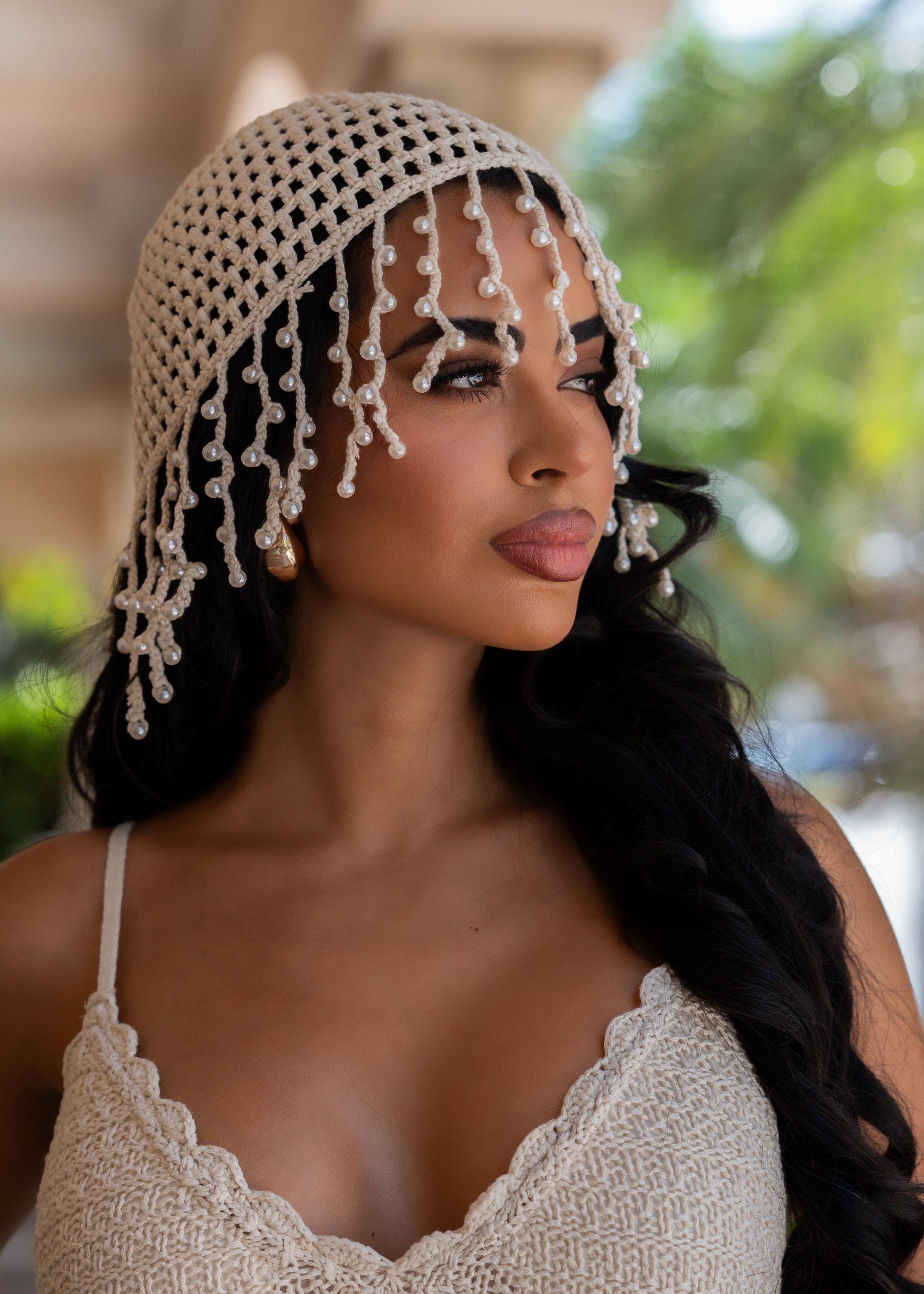 Eden After Midnight Crochet Maxi Dress Nude