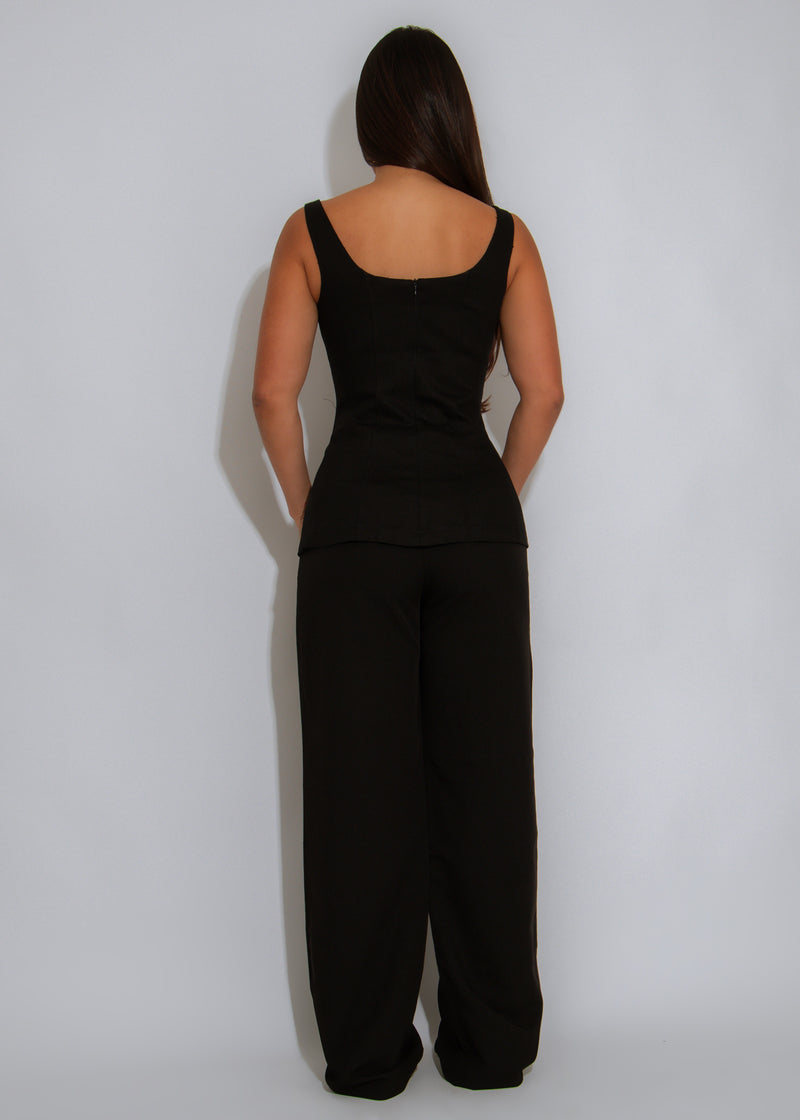 Sea Muse Long Top Black