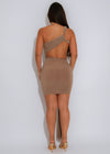 Midnight Desire Ruched Mini Dress Nude