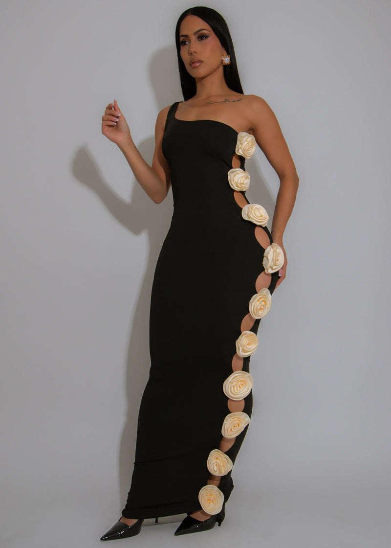 Sunshine Seeker Floral Maxi Dress Black