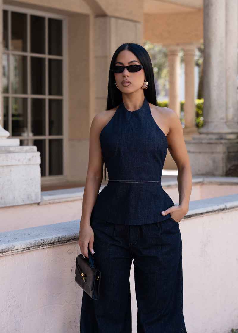 Gravity Flow Pant Set Dark Denim