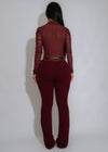 Enigma Nights Mesh Jumpsuit Red