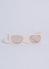 Make No Promises Square Sunglasses Nude in blush pink with UV protection and stylish design