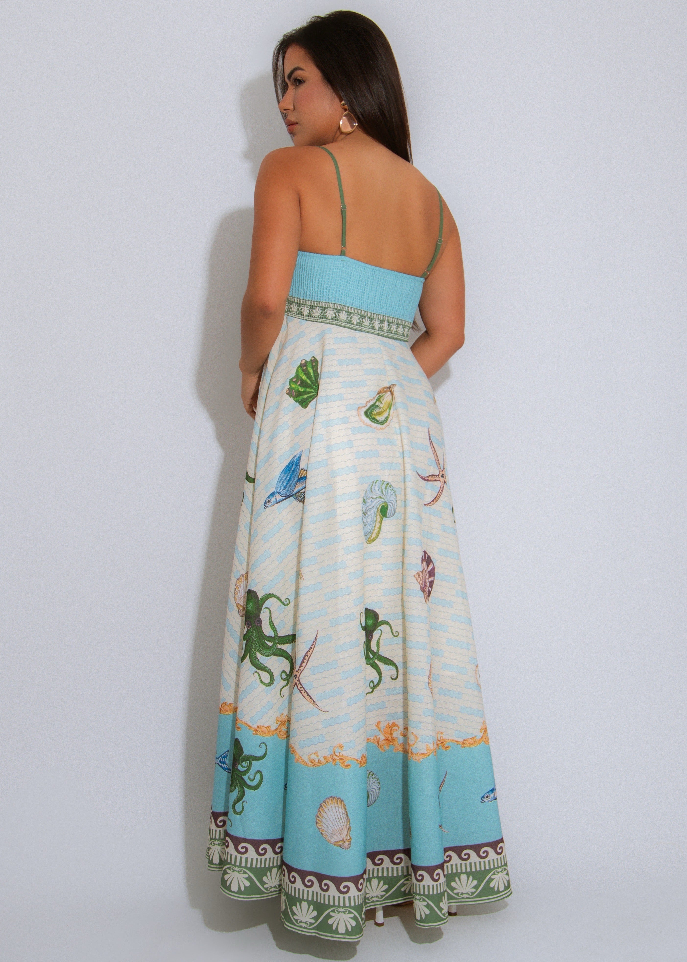 Tide Whisper Maxi Dress Blue