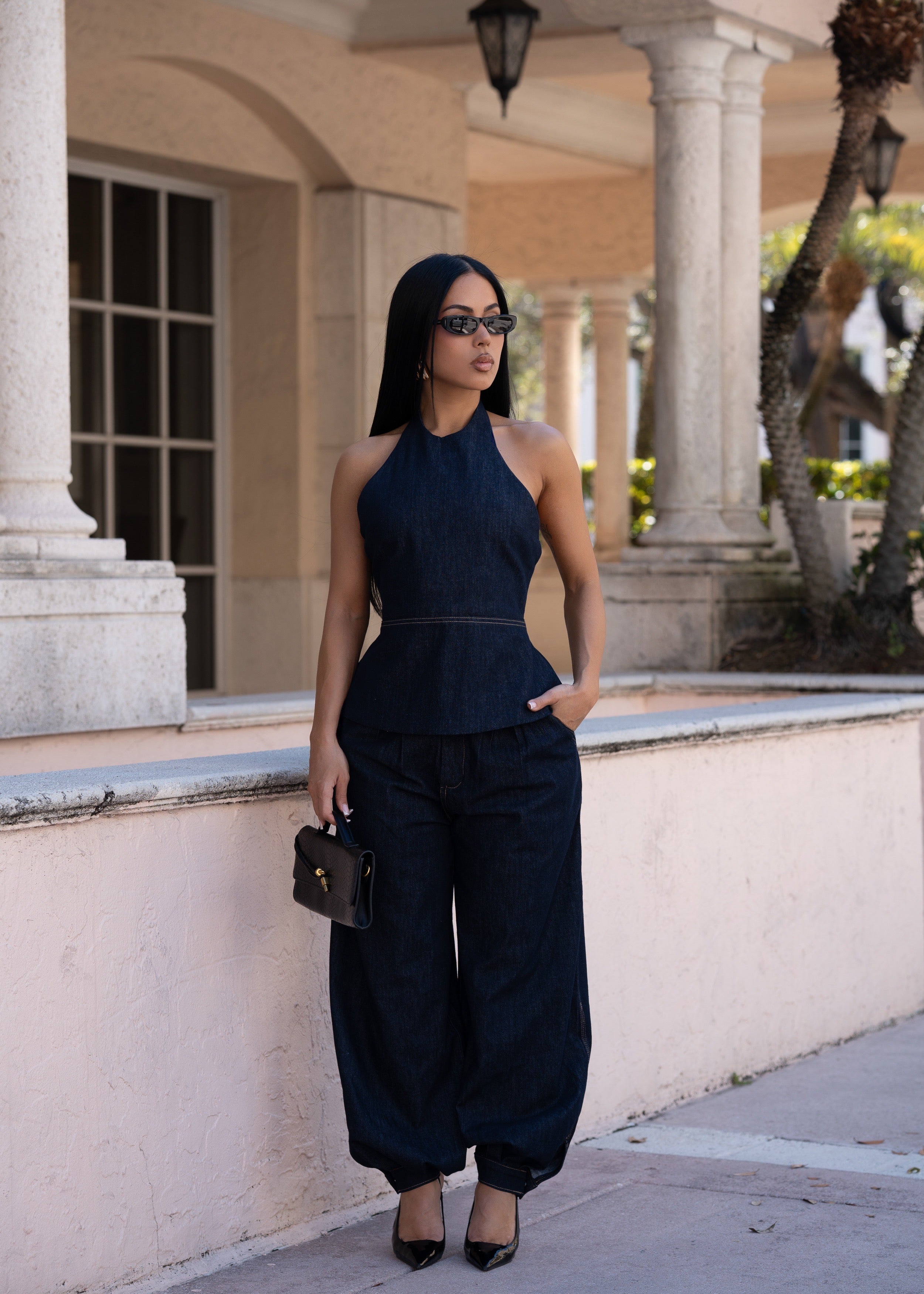 Gravity Flow Pant Set Dark Denim