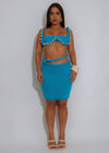 Seashell Dreams Crochet Skirt Set Blue