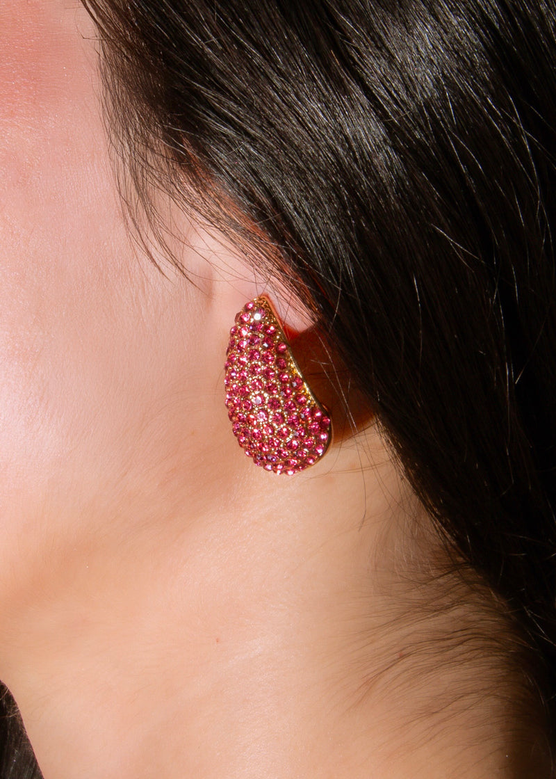 Crystal Ember Earrings Pink