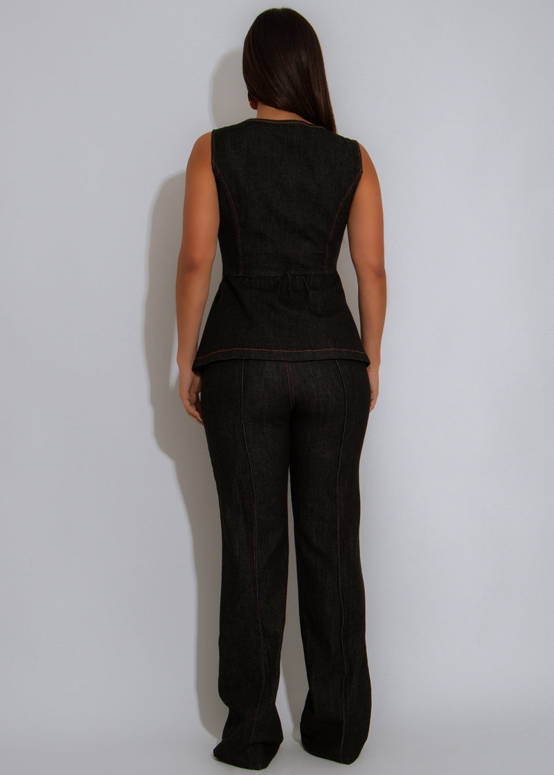 Gold Rush Pant Set Black