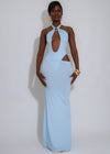 Tidebreaker Ruched Maxi Dress Blue