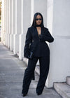 Femme Code Structured Blazer Pant Set Black
