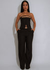 Power Poise Belted Pant Set Black