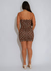 New Destiny Ruched Mini Dress Brown
