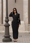 Executive Edge Blazer Maxi Dress Black