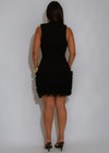 Twirl Away Crochet Mini Dress Black