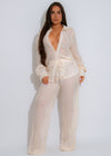 Palm Luxe Sequin Pant Set Nude