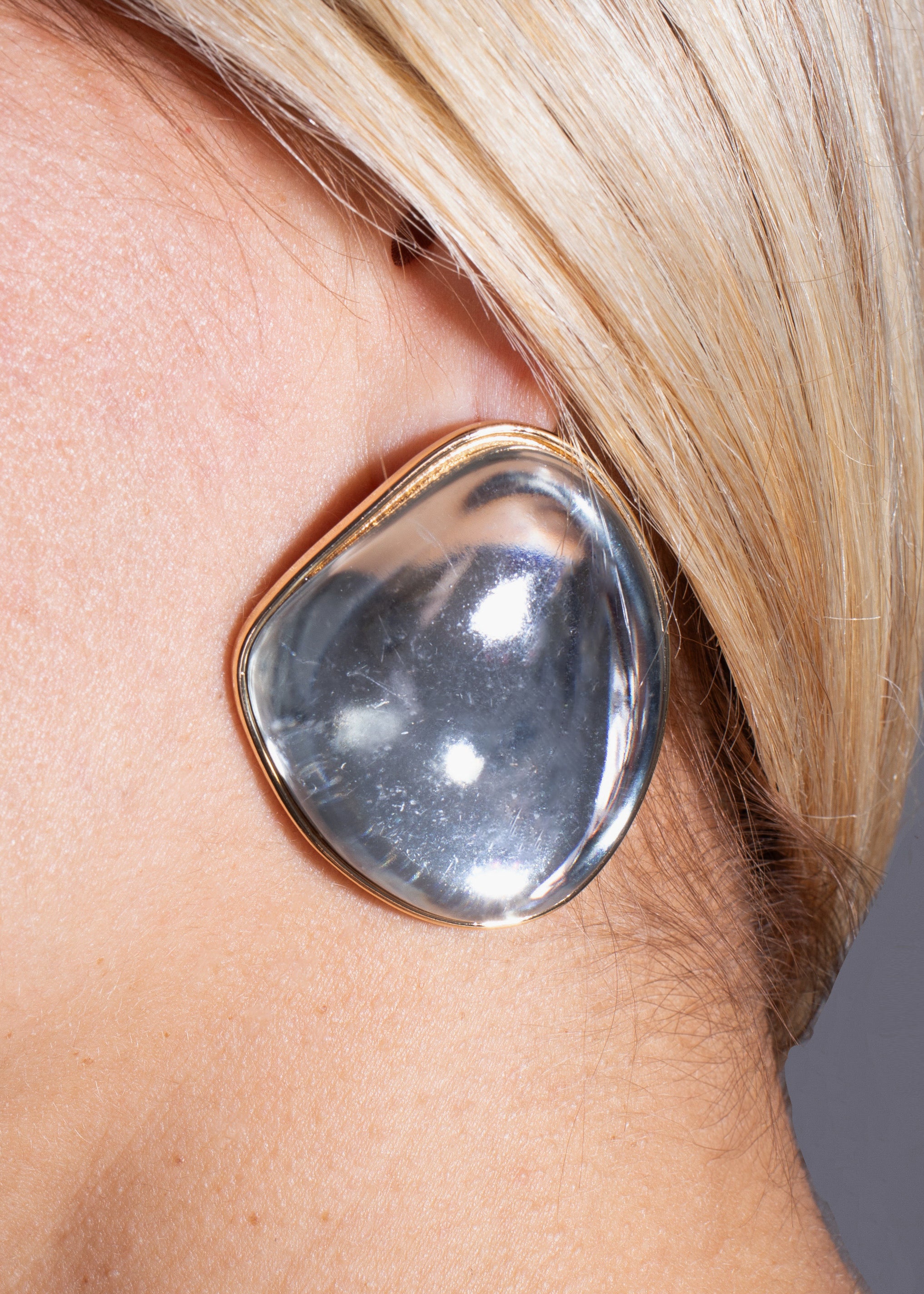 Ecliptic Form Earrings Gold