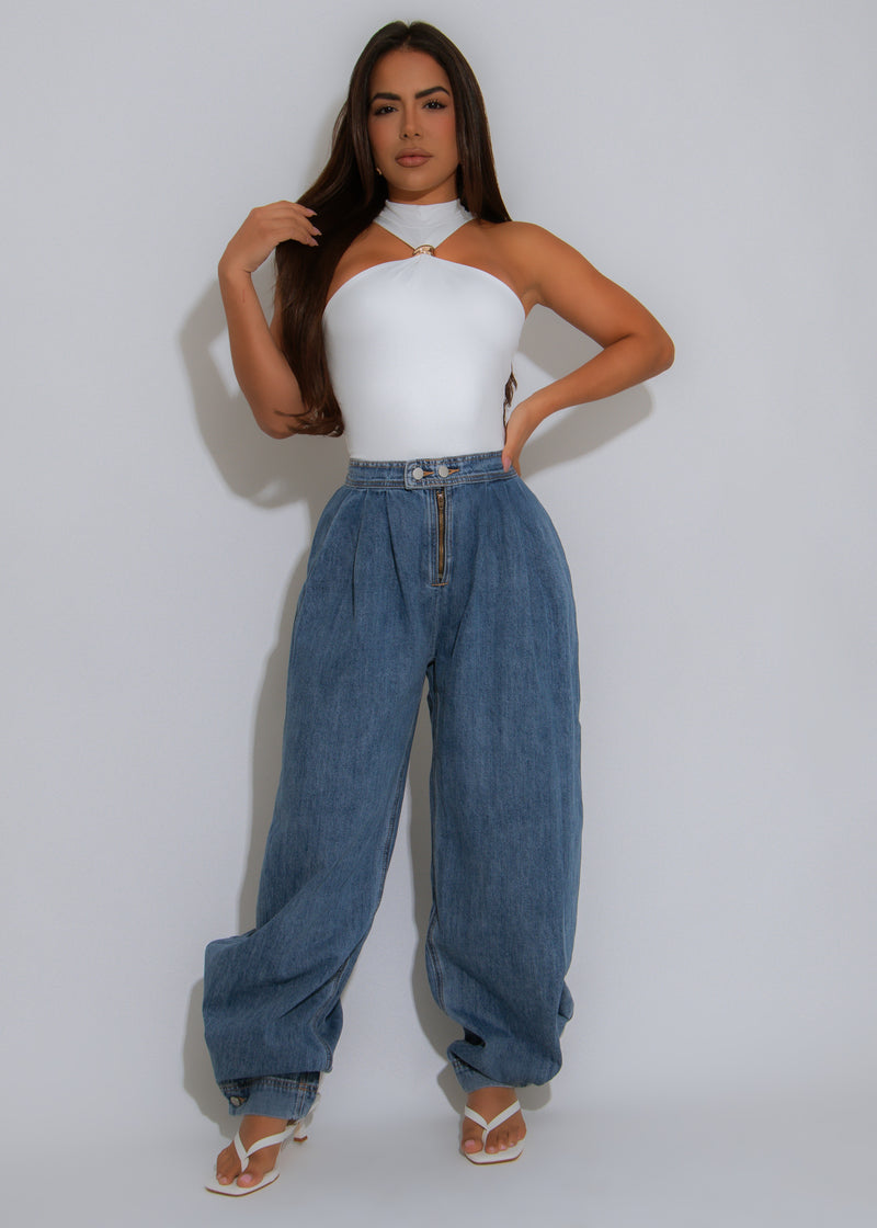 City Cinch Ruched Jeans Denim