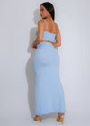Celeste Twist Skirt Set Blue