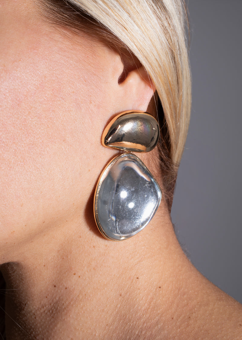 Fluid Contour Earrings Gold