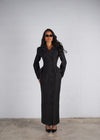 Executive Edge Blazer Maxi Dress Black