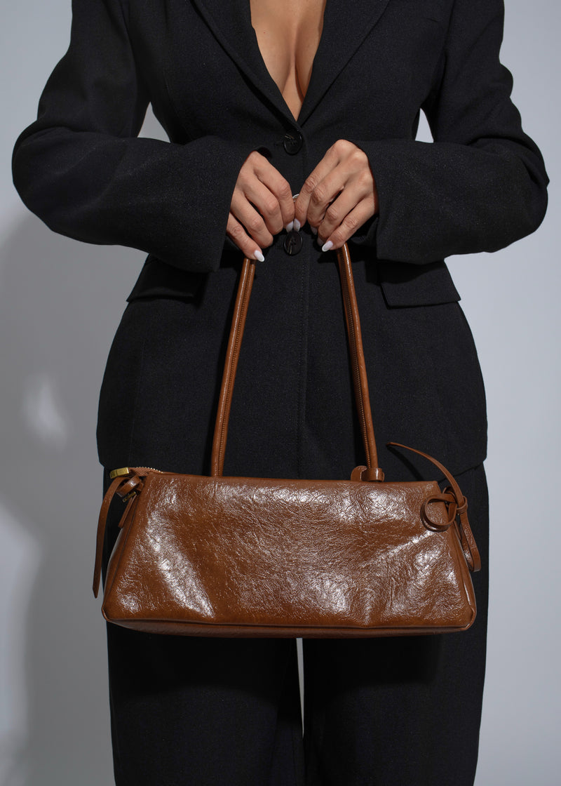 The Maren Soft-Frame Handbag Brown