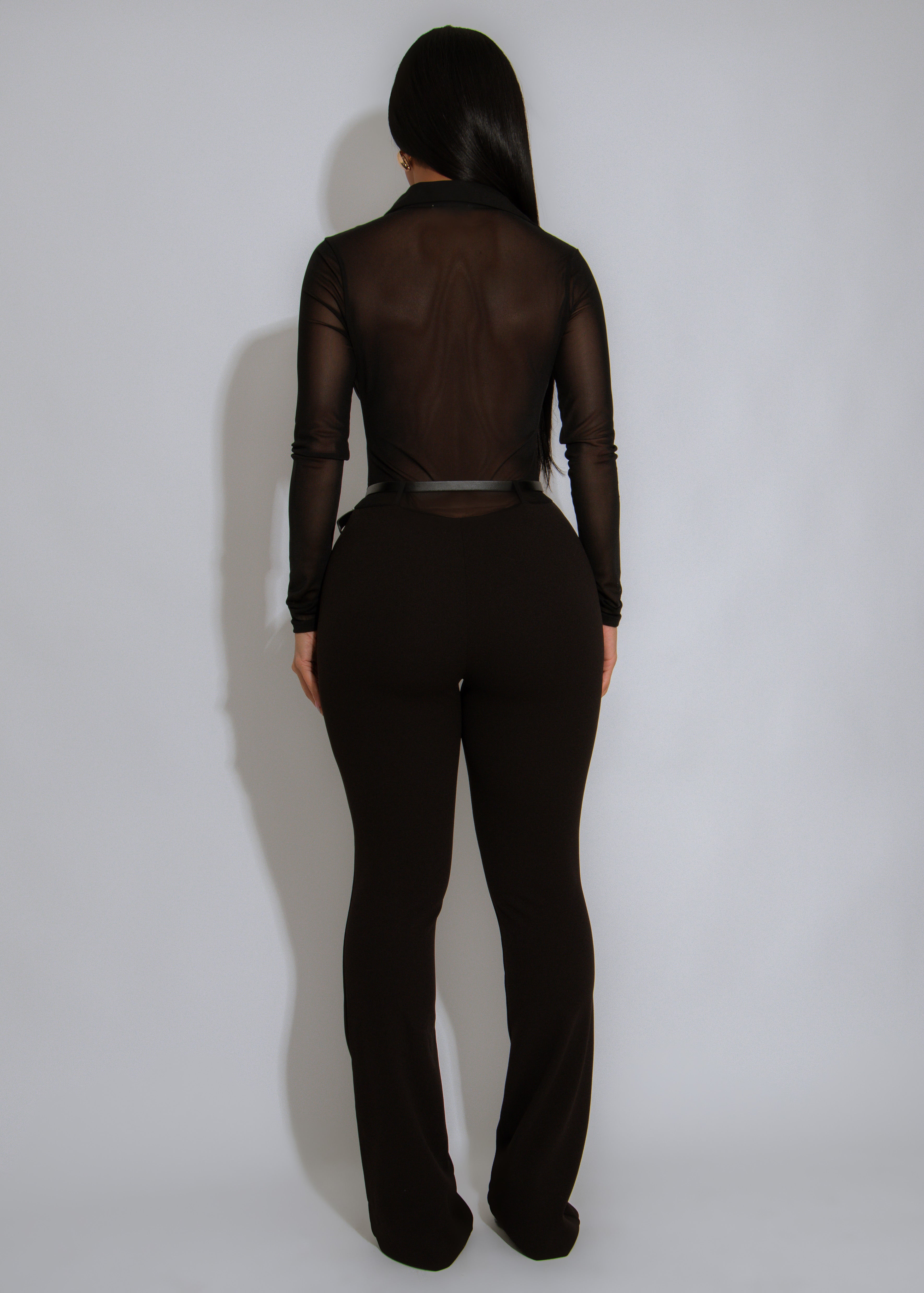 Enigma Nights Mesh Jumpsuit Black