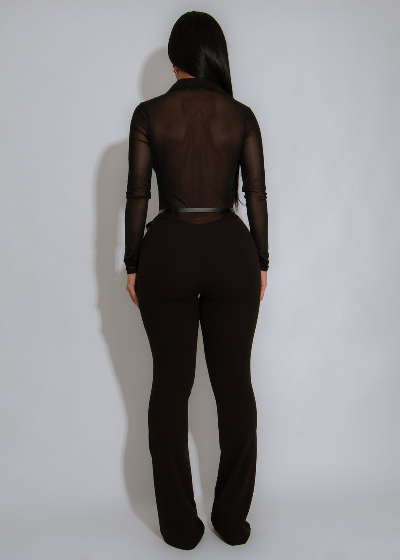 Enigma Nights Mesh Jumpsuit Black