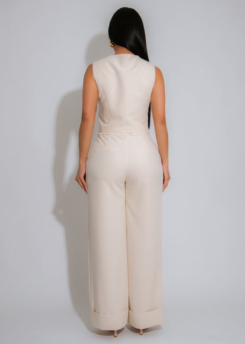 Boardroom Muse Pant Set Nude