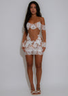Dangerous Beauty Floral Lace Mini Dress White