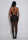 After Dark Glimmer Sequin Skirt Set Black