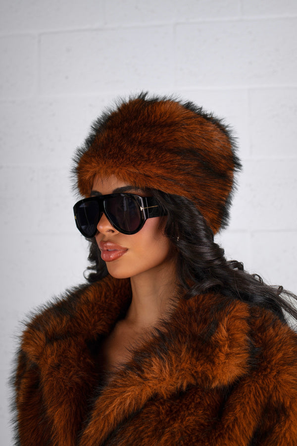 Winter Essential Faux Fur Hat Brown