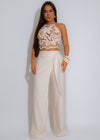 Sunkissed Nomad Floral Crochet Pant Set Nude