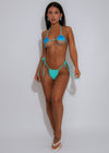 Oceanic Glow Sequin Rhinestones Bikini Blue