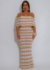Sunwave Crochet Maxi Dress Nude