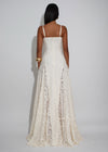 Ethereal Muse Floral Lace Maxi Dress Nude