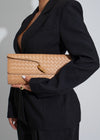 The Woven Grace Clutch Nude
