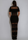 Modern Motion Mesh Maxi Dress Black
