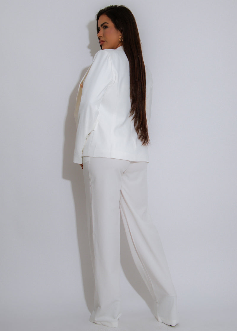 Sharp Code Pant White