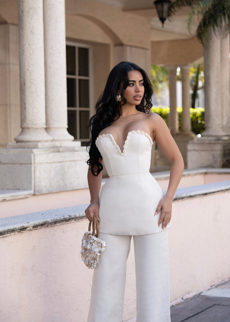 Regal Obsession Shell Pant Set Nude