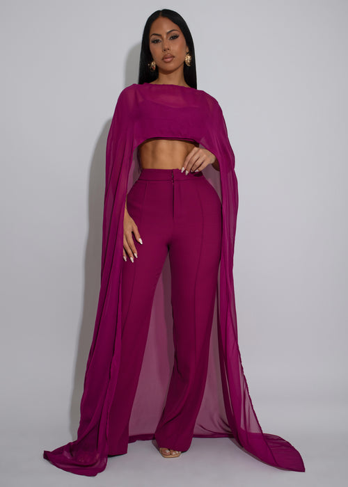 Royal Streak Pant Set Purple