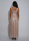 Lumière Whisper Sequin Maxi Dress Nude