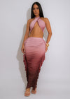 Horizon Glow Ruched Skirt Set Pink