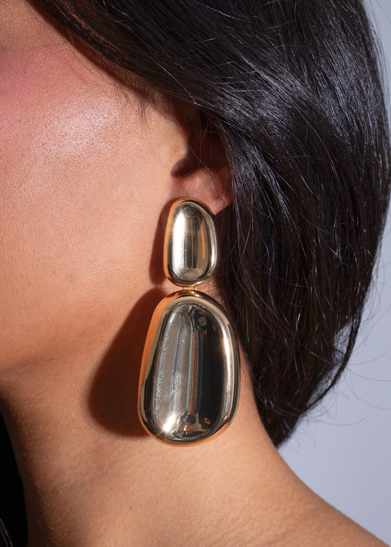 Mirage Beam Earrings Gold