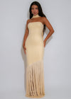 Endless Allure Fringes Maxi Dress Yellow