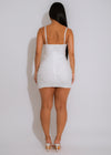 Pearl Mirage Sequin Mini Dress White